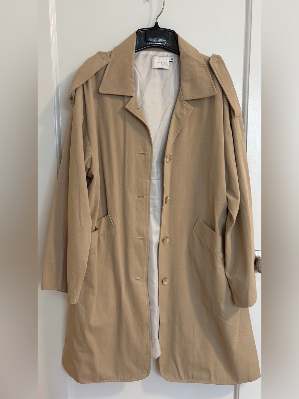 Lush Lightweight Trench Coat in Tan